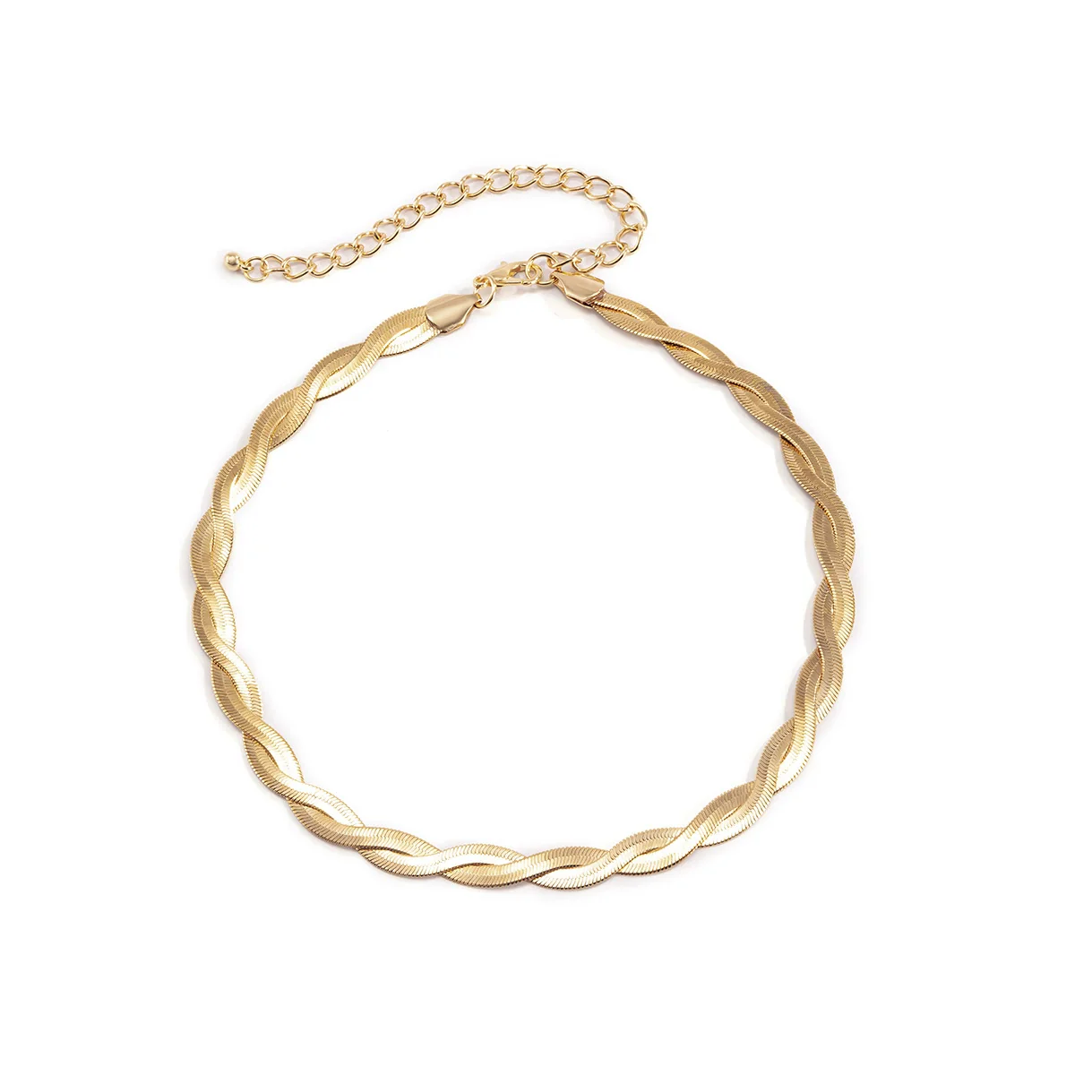 Women's Cold Style Geometric Copper Snake Bone Chain Necklace With Electroplating - Image 6