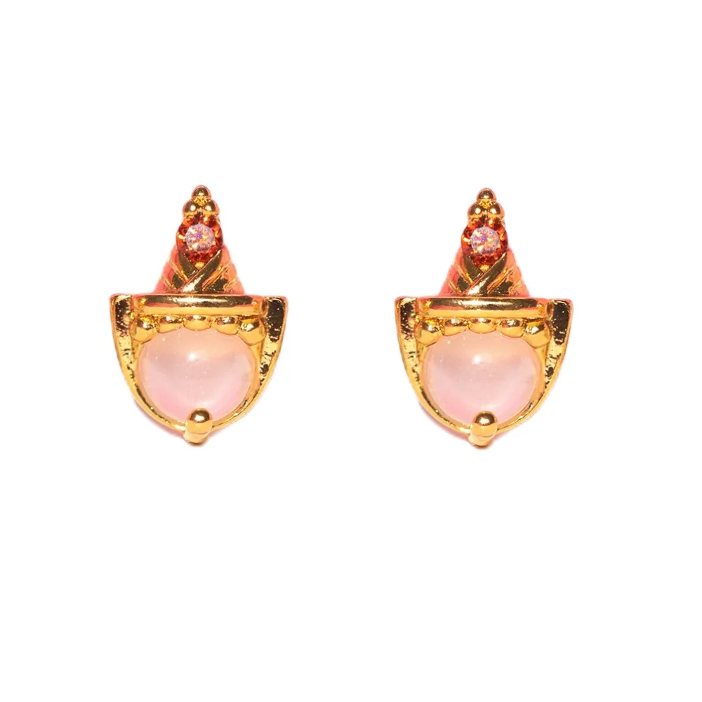 Women's Copper 925 Silver Needle Earrings With Geometric And Cartoon Characters Micro Set Colorful Zircon - Image 13