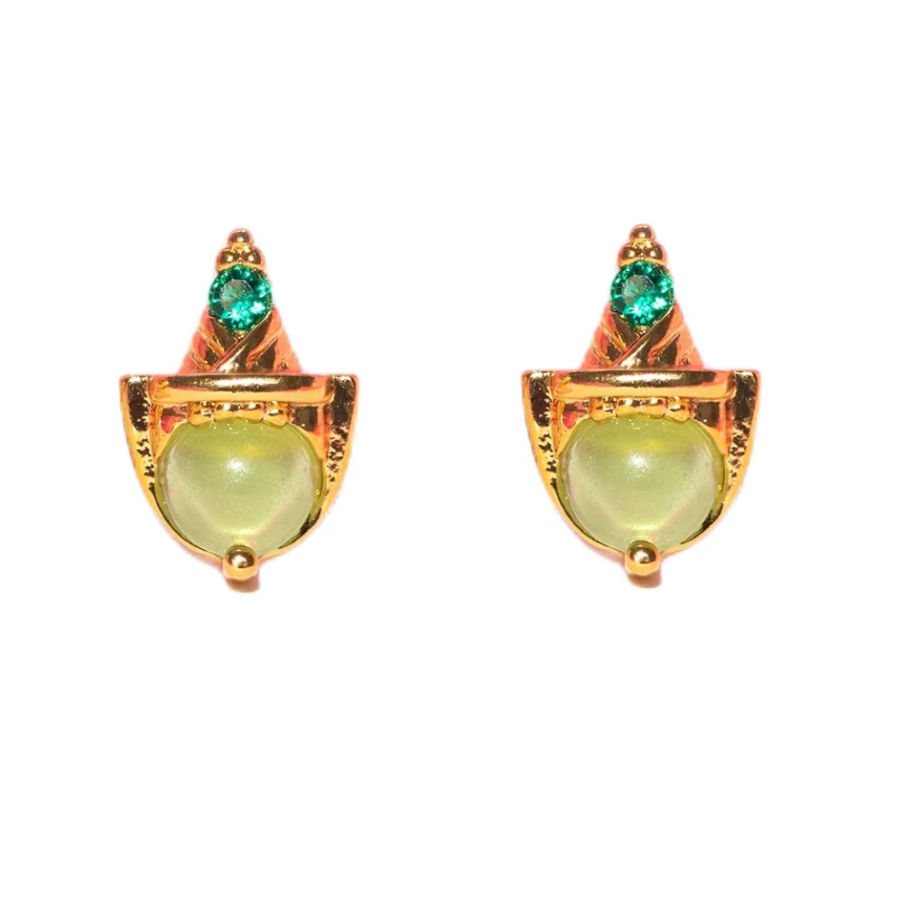 Women's Copper 925 Silver Needle Earrings With Geometric And Cartoon Characters Micro Set Colorful Zircon - Image 16