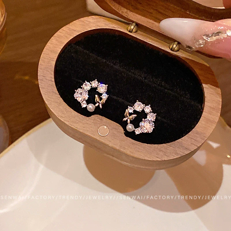 Women's Copper Electroplated Insect Shaped Butterfly Earrings With Micro Paved Zircon - Image 3