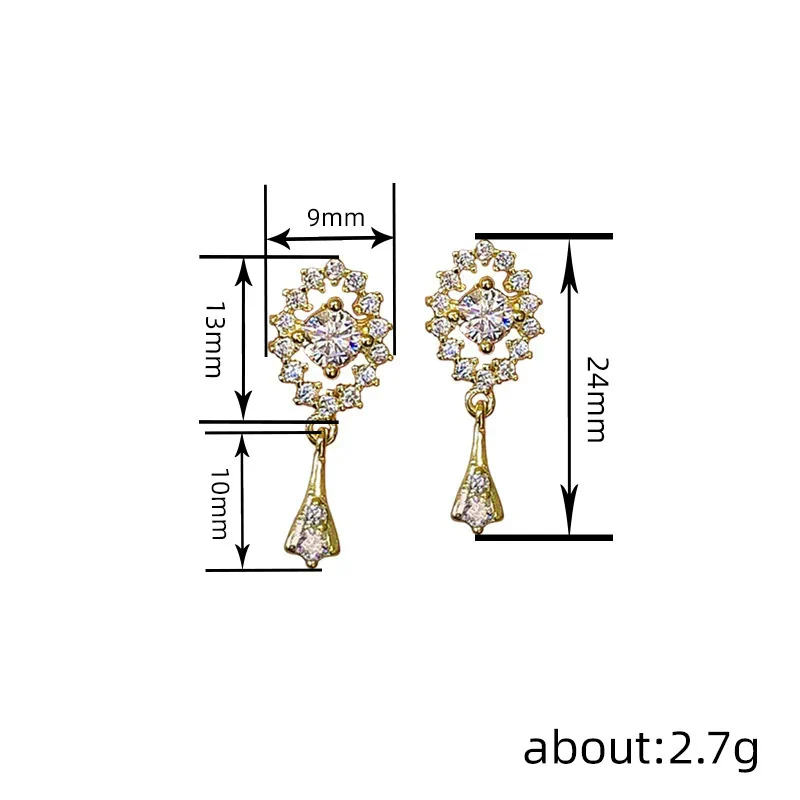 Women's Copper Geometric Oval Pendant Earrings Retro Style - Image 4