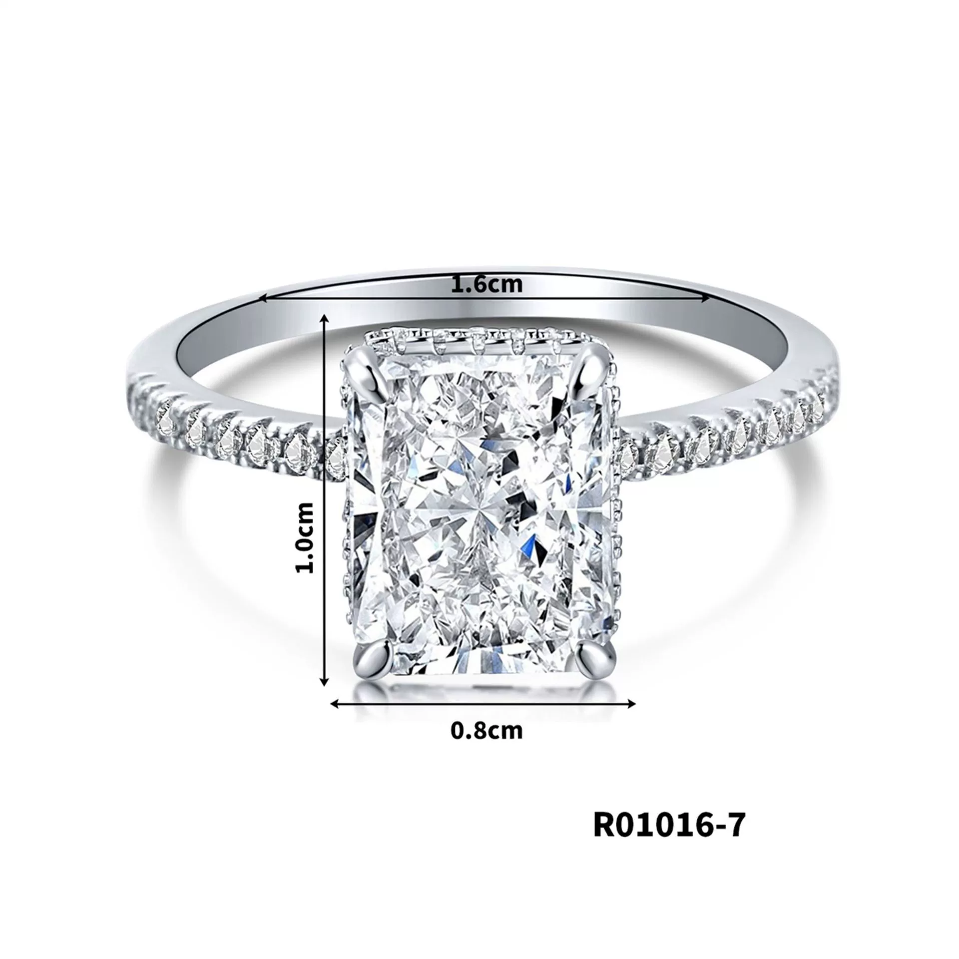 Women's Copper Geometric Sugar Cube Ring With Zirconia - Image 7