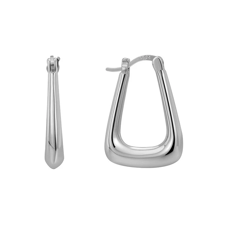Women's Copper Plated Real Gold Geometric Triangle Earrings - Image 6