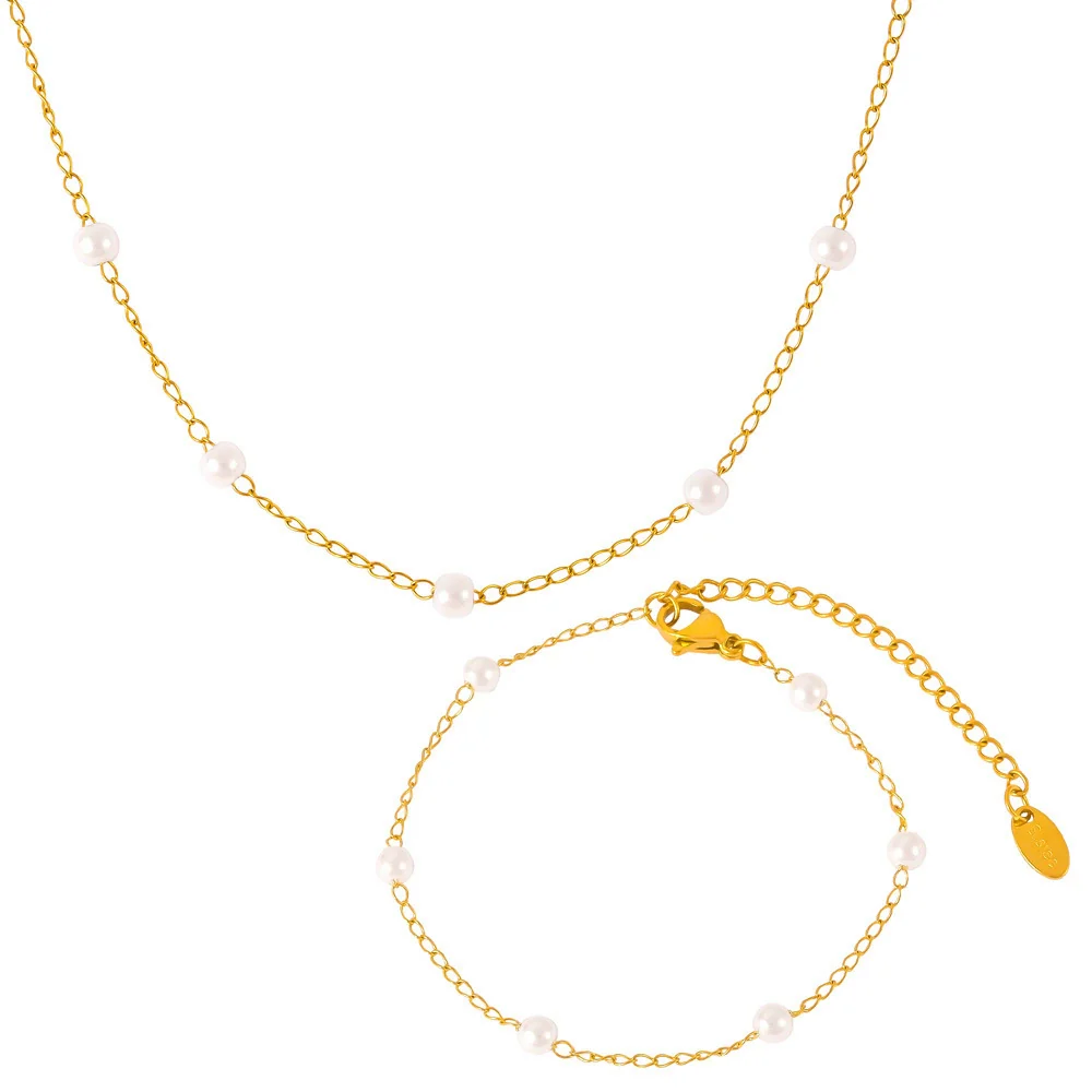 Women's Elegant Round Titanium Steel Electroplated Ochain Necklace Jewelry - Image 5