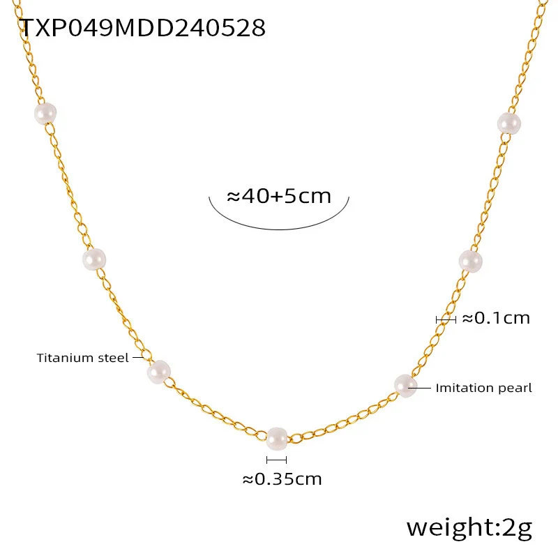 Women's Elegant Round Titanium Steel Electroplated Ochain Necklace Jewelry - Image 7
