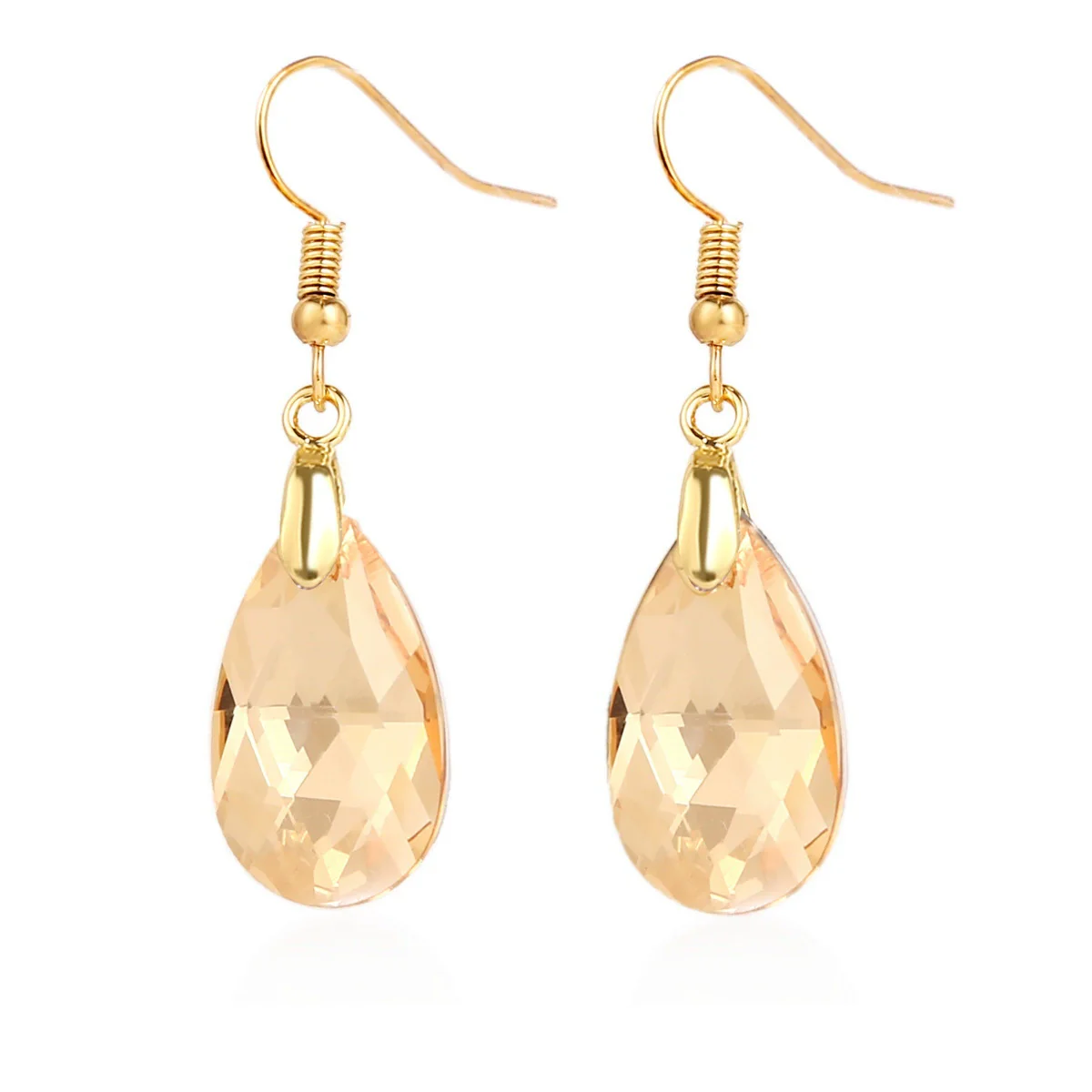 Women's Exquisite Artificial Crystal Earrings With Geometric Pattern In Light Luxury Style - Image 12