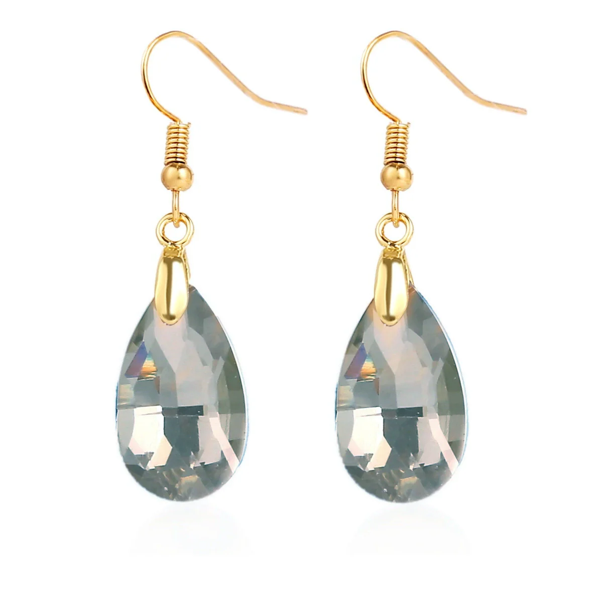 Women's Exquisite Artificial Crystal Earrings With Geometric Pattern In Light Luxury Style - Image 13