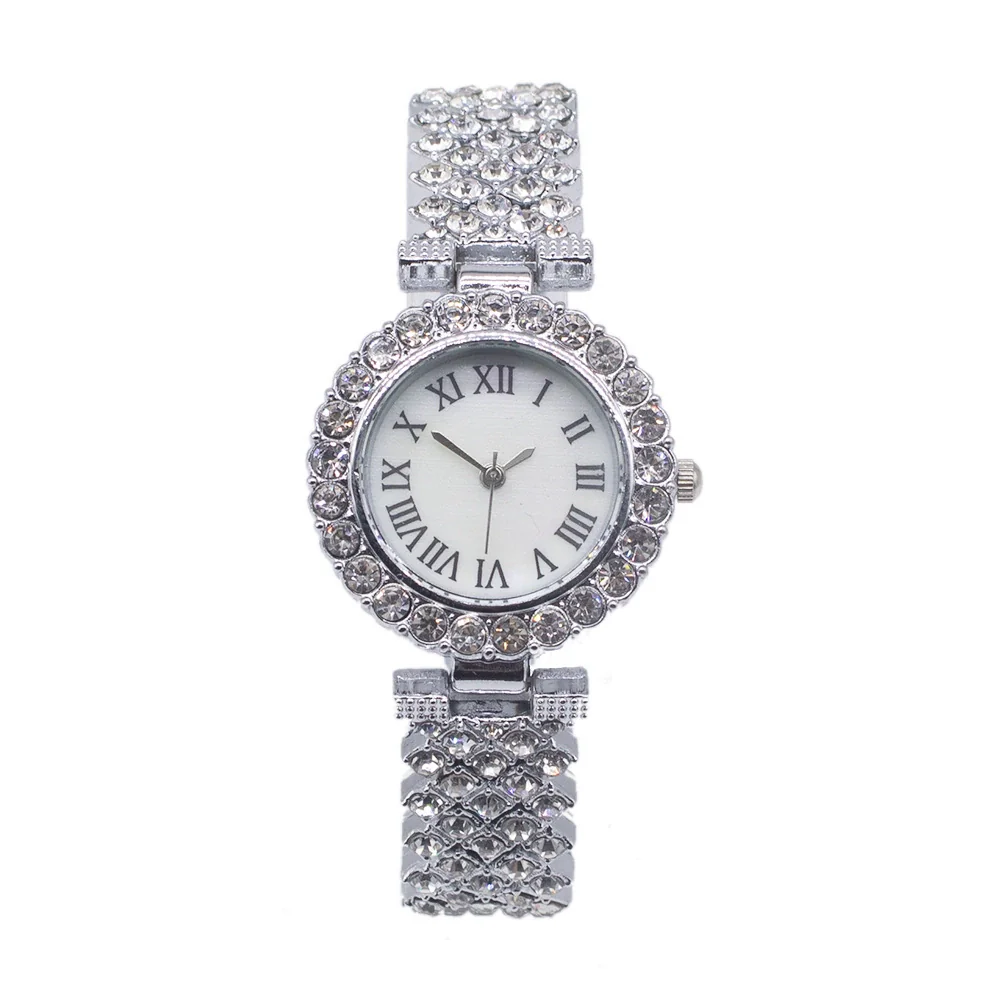 Women's Fashion Alloy Bracelet Wristwatch Set With Round Dial And Horseshoe Buckle - Image 4