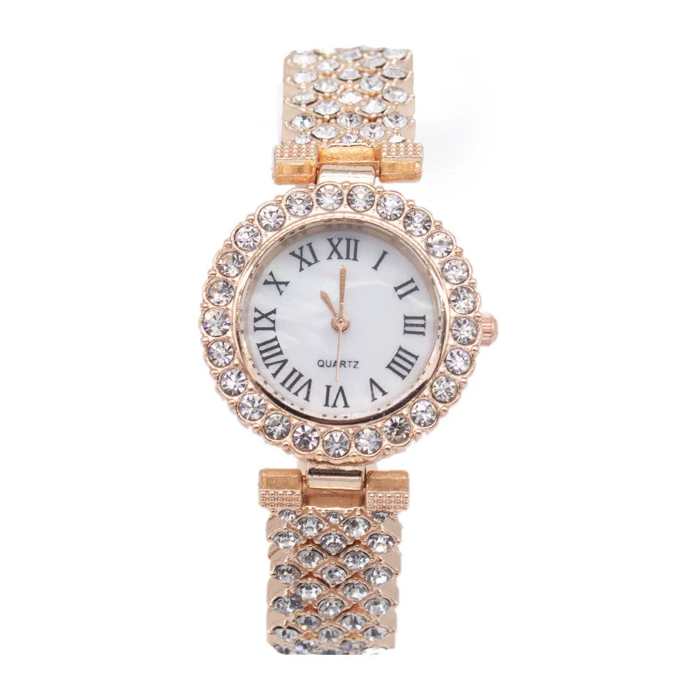 Women's Fashion Alloy Bracelet Wristwatch Set With Round Dial And Horseshoe Buckle - Image 6