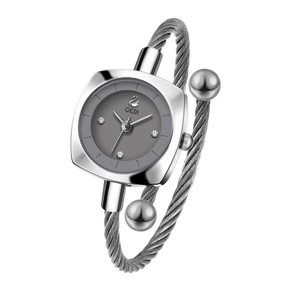 Women's Fashion Alloy Metal Braided Rope Bracelet Simple Quartz Watch With Round Dial - Image 7