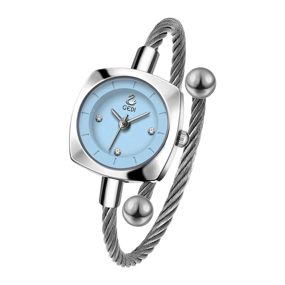 Women's Fashion Alloy Metal Braided Rope Bracelet Simple Quartz Watch With Round Dial - Image 9