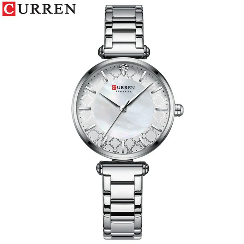 Women's Fashion Alloy Shell Round Dial Quartz Casual Waterproof Watch With Rhinestones - Image 5