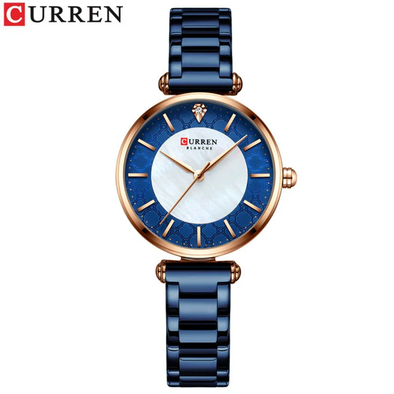 Women's Fashion Alloy Shell Round Dial Quartz Casual Waterproof Watch With Rhinestones - Image 6