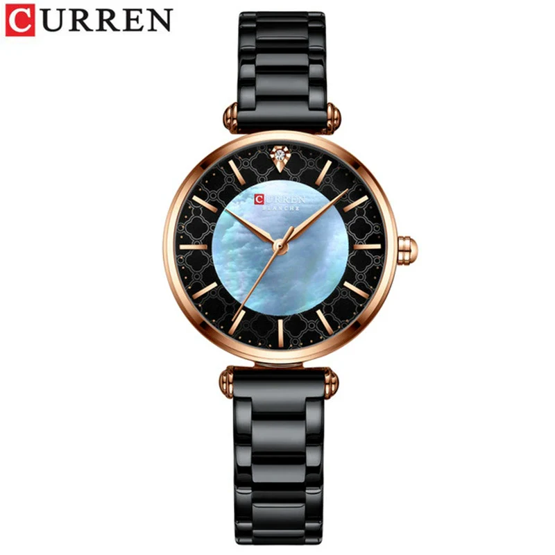 Women's Fashion Alloy Shell Round Dial Quartz Casual Waterproof Watch With Rhinestones - Image 7