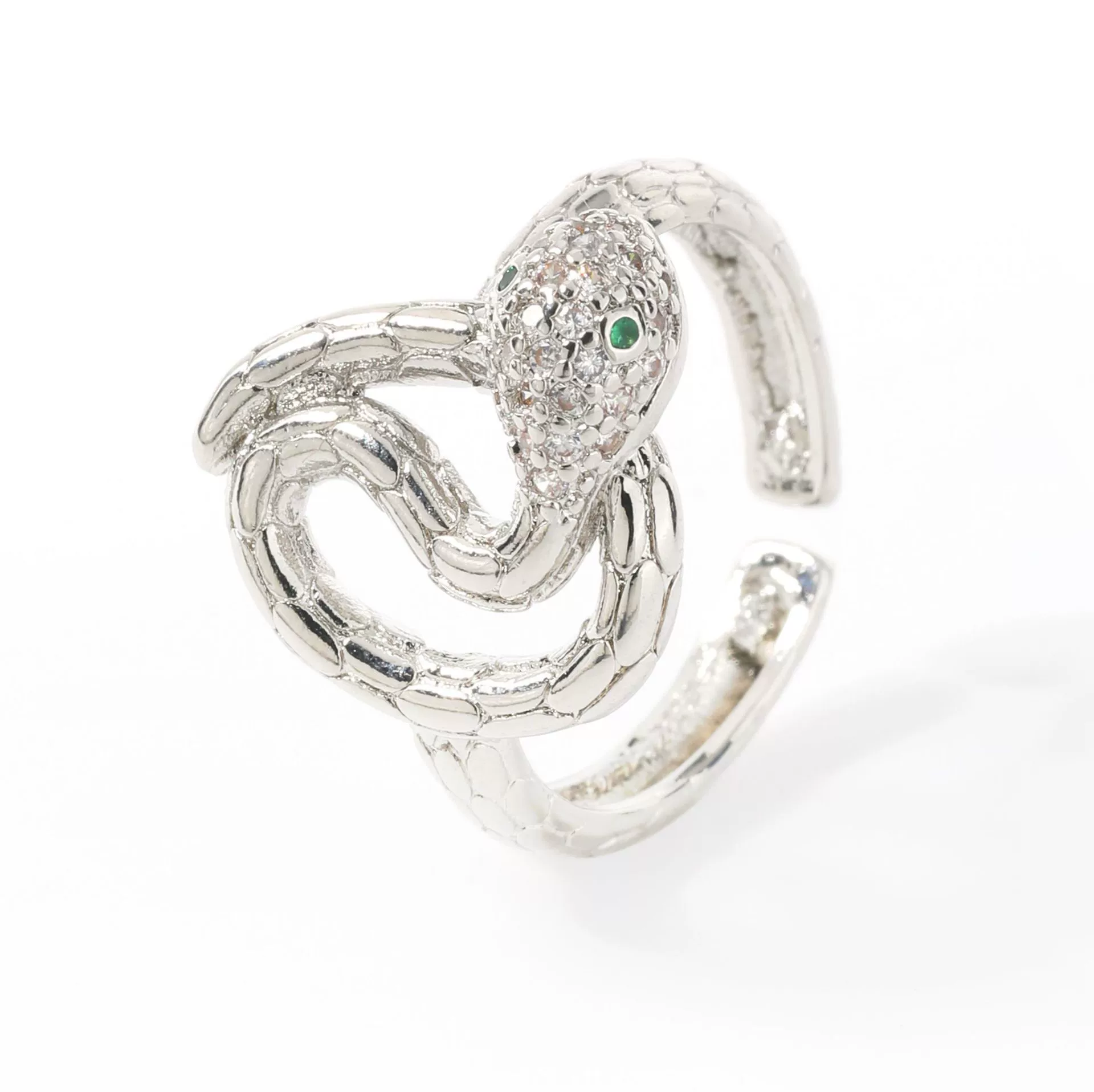 Women's Fashion Copper Snake Zodiac Open Ring Inlaid Zircon With Electroplating - Image 5