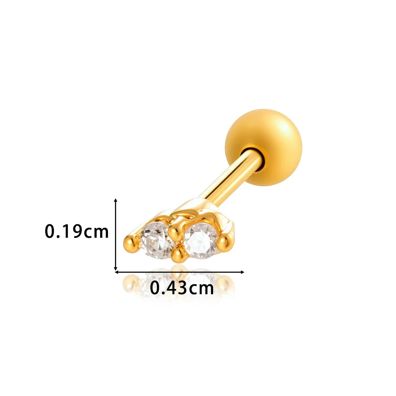 Women's Fashion Ol Metal Horse Eye Shape Electroplated Ear Bone Nail Cartilage Puncture Ornaments - Image 3