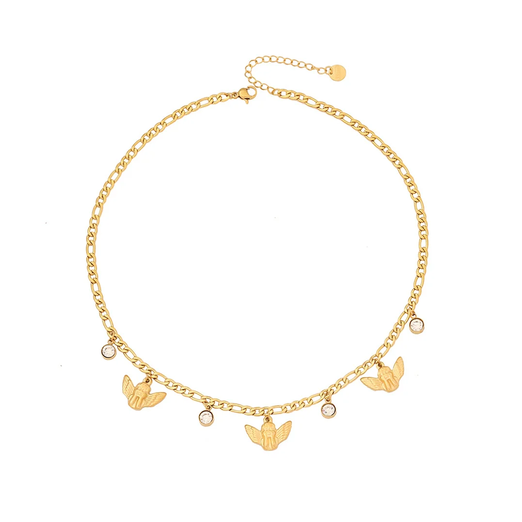 Women's Fashion Stainless Steel Double Tassel Yshaped Cross Necklace With Electroplating - Image 6