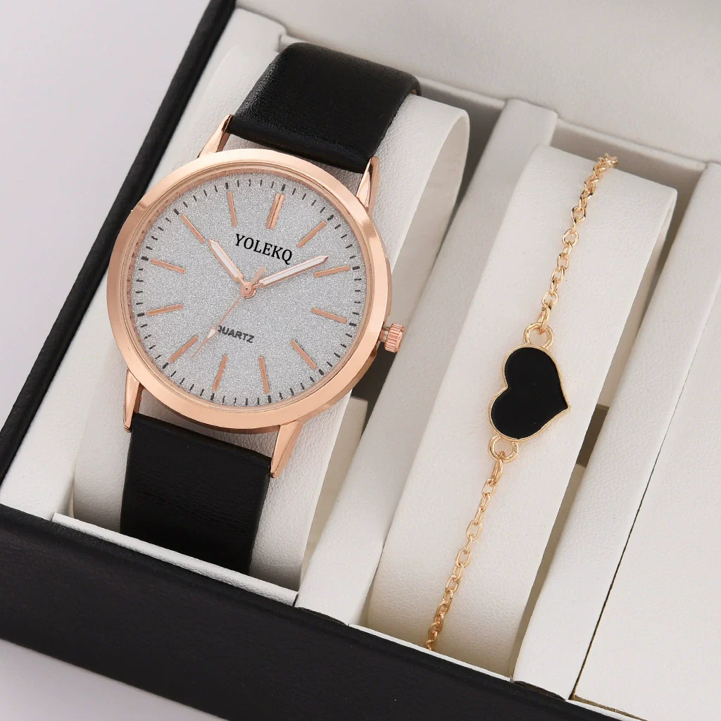 Women's Fashionable Alloy And Textile Glass Quartz Round Dial Watch - Image 12