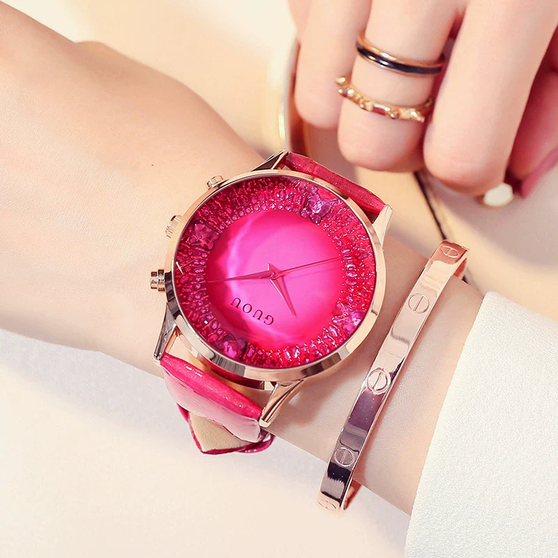 Women's Fashionable Alloy Quartz Watch With Belt Strap And Mineral Strengthened Glass Mirror - Image 8