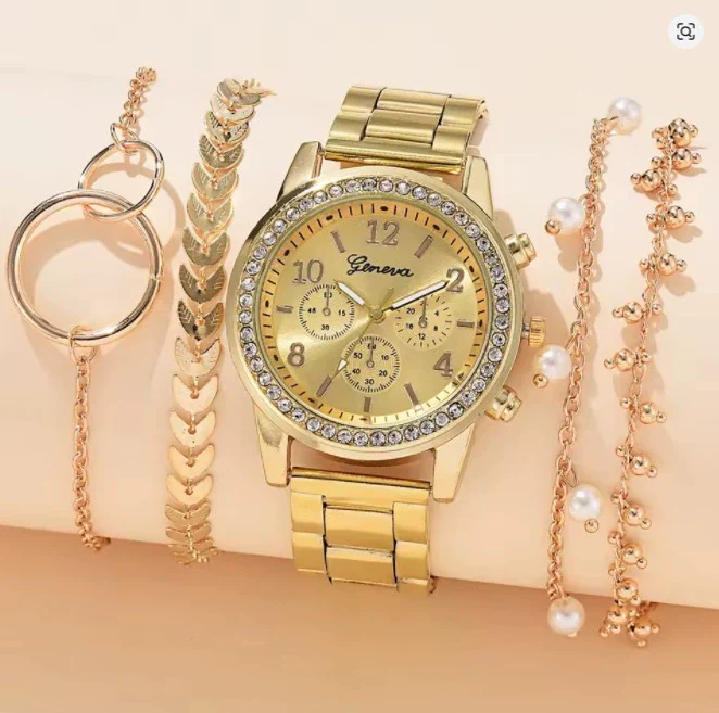 Women's Fashionable Alloy Watches With Round Dial And Stainless Steel Buckle - Image 6