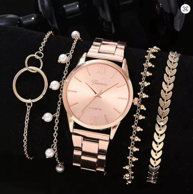 Women's Fashionable Alloy Watches With Round Dial And Stainless Steel Buckle - Image 9