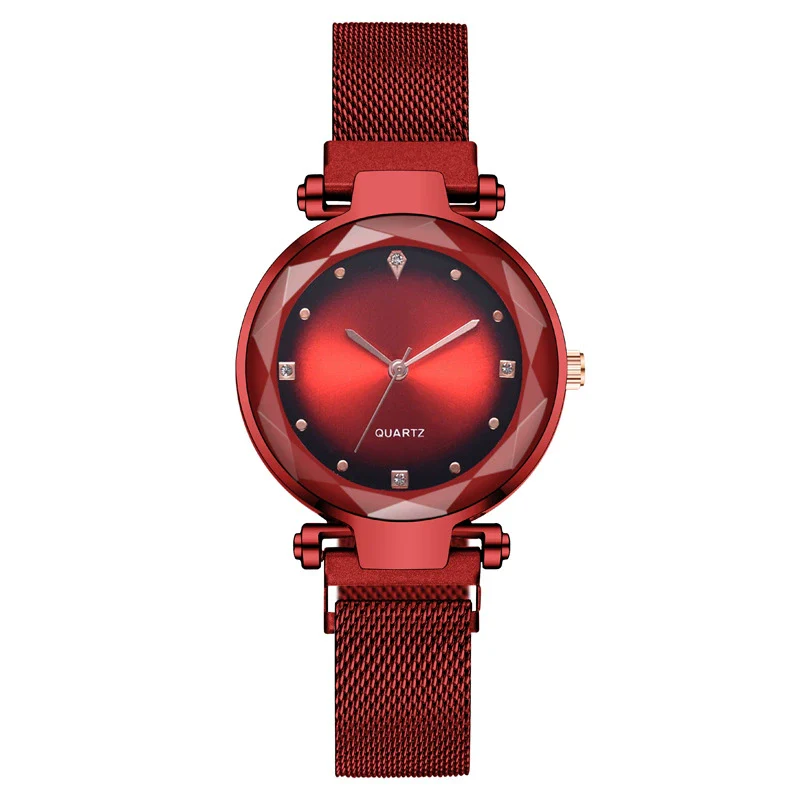 Women's Fashionable Diamondencrusted Metal Quartz Watch With Magnetic Milan Belt And Round Dial - Image 6