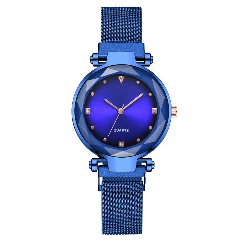 Women's Fashionable Diamondencrusted Metal Quartz Watch With Magnetic Milan Belt And Round Dial - Image 8