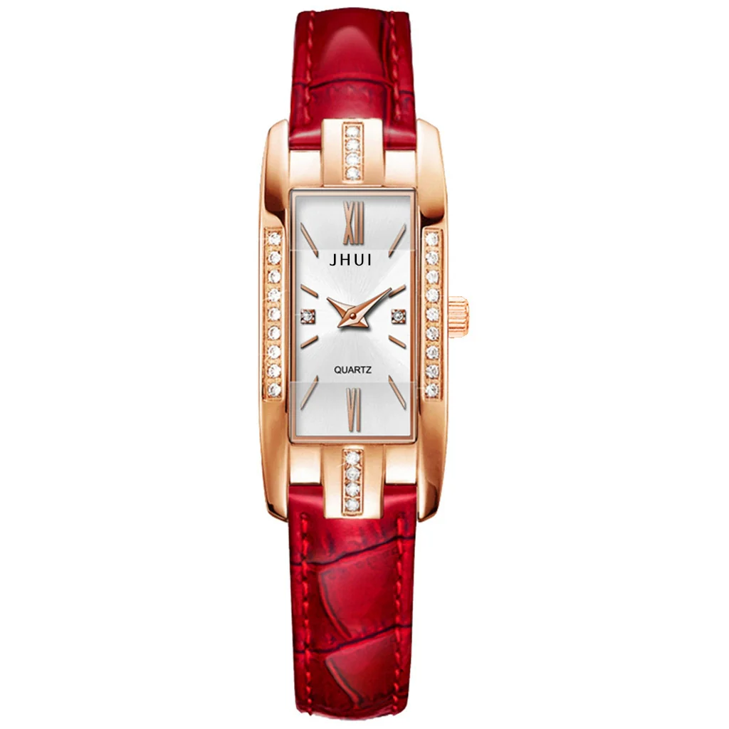 Women's Fashionable Elegant Quartz Watch With Alloy Case Pu Strap Square Dial Retro Style - Image 8