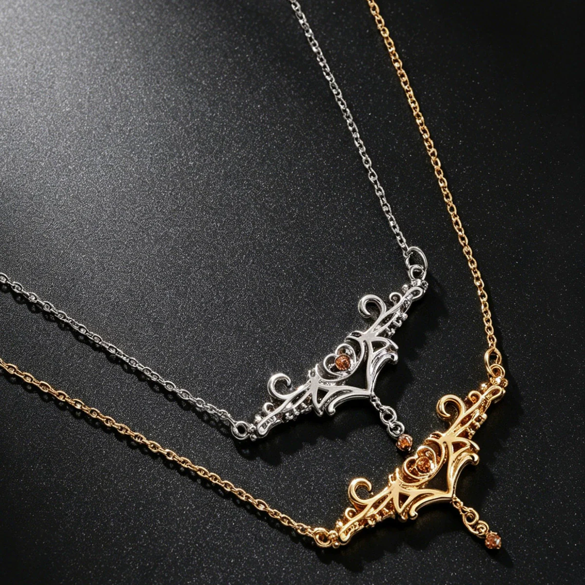 Women's Fashionable Waist Chain With Zircon Heart Wing Pendant Made Of Zinc Alloy - Image 3