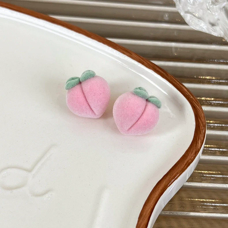 Women's Flocking Fruit Plastic Resin Earrings - Image 7