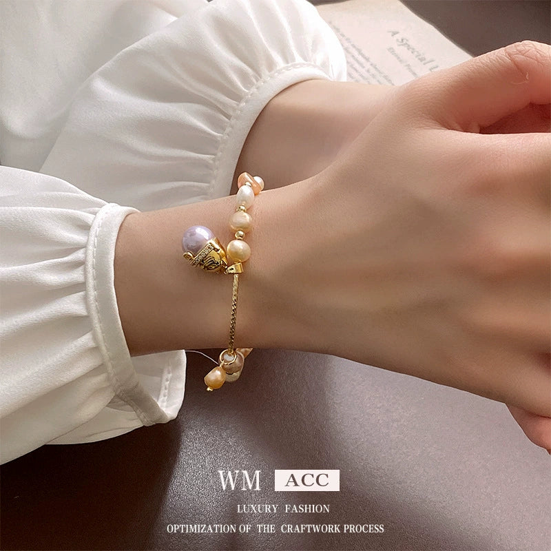 Women's Freshwater Pearl Animal Zodiac Inlaid French Niche Light Luxury Bracelet - Image 2