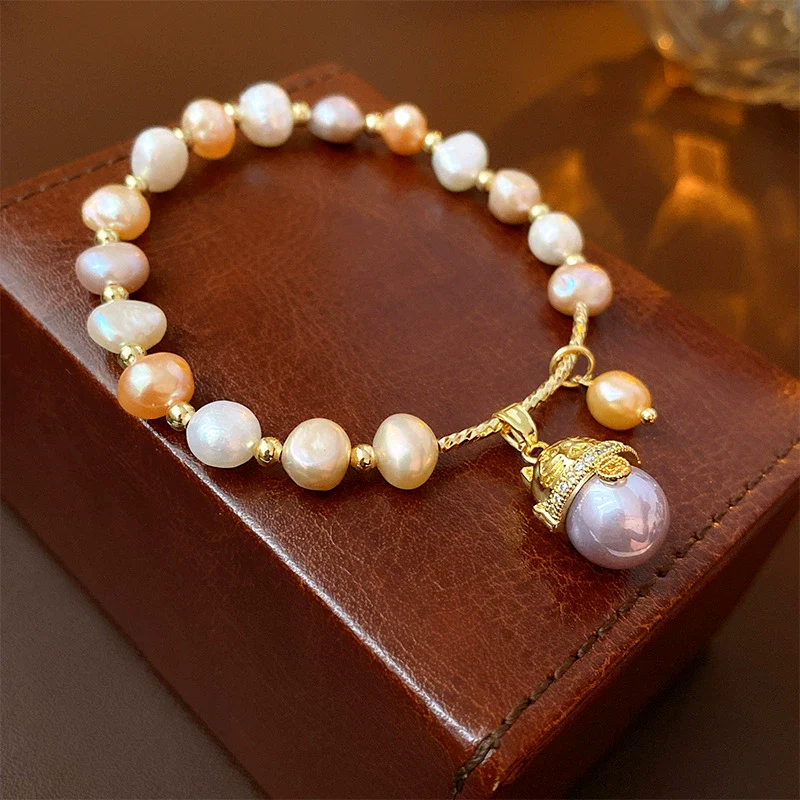 Women's Freshwater Pearl Animal Zodiac Inlaid French Niche Light Luxury Bracelet - Image 6