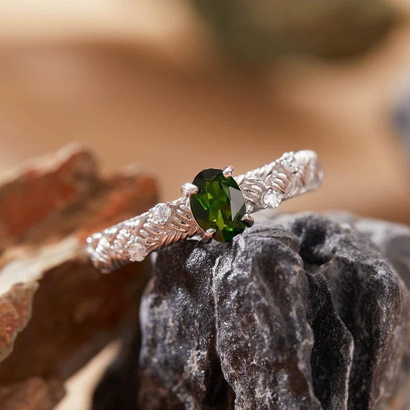 Women's Geometric Gem Set S925 Sterling Silver Ring - Image 10