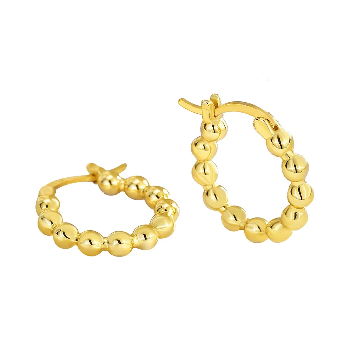 Women's Geometric Gold Plated Earrings With Electroplating Design - Image 4