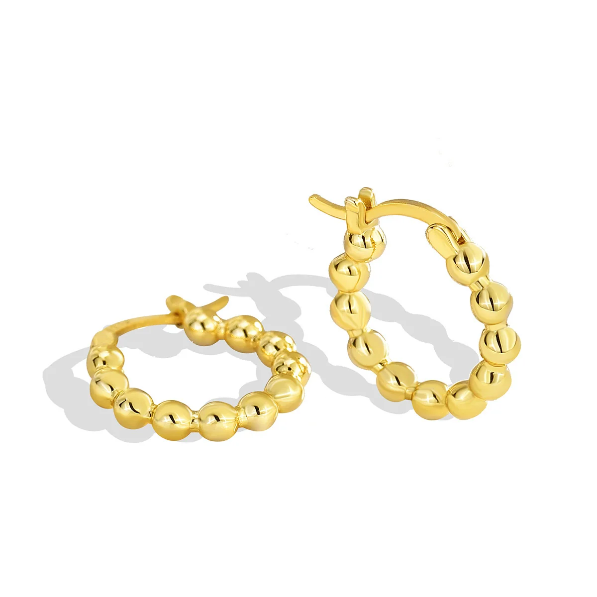 Women's Geometric Gold Plated Earrings With Electroplating Design - Image 5