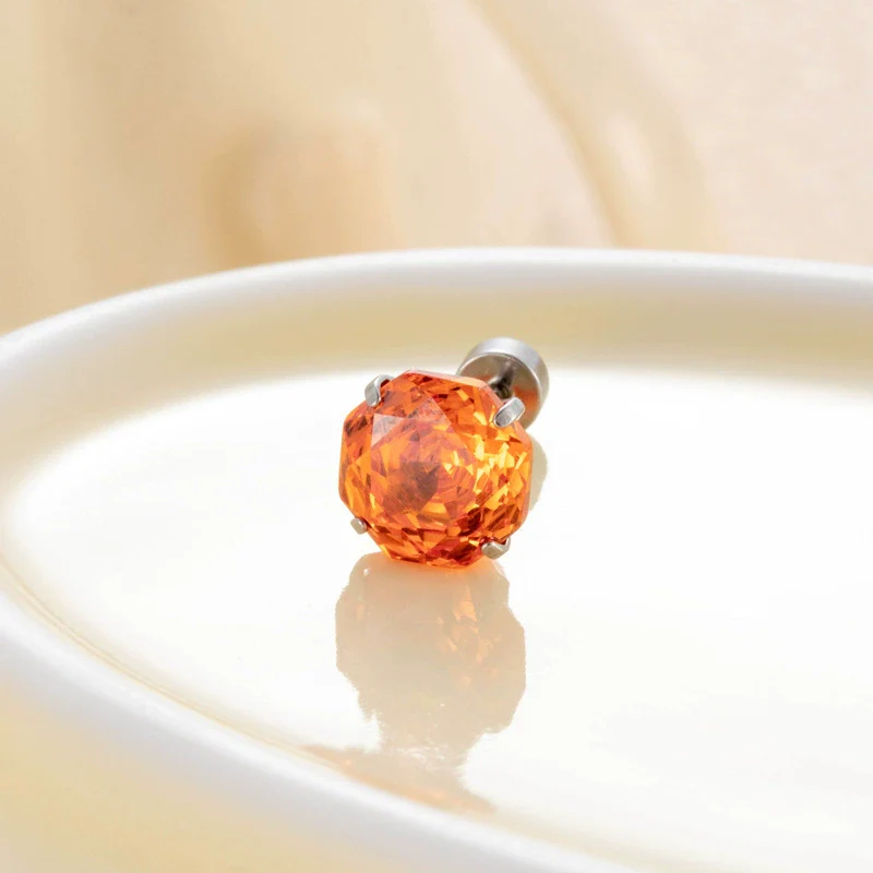 Women's Geometric Metal Titanium Steel Zircon Earrings - Image 19