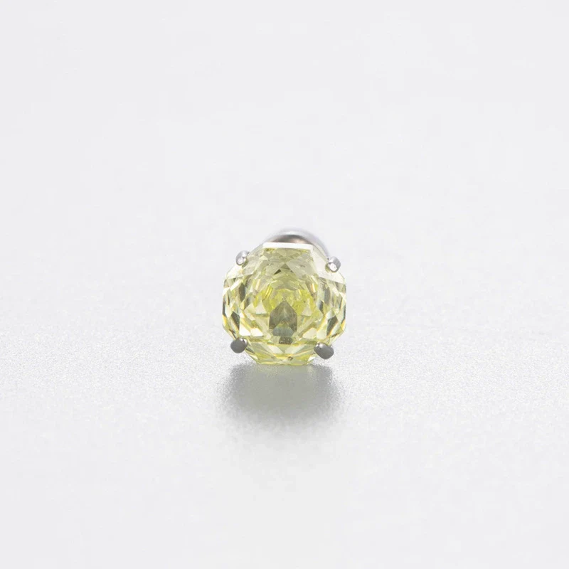 Women's Geometric Metal Zircon Earrings With Titanium Steel Screws And Rosecut Treatment - Image 10