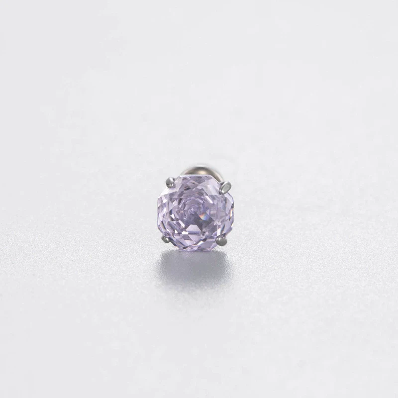 Women's Geometric Metal Zircon Earrings With Titanium Steel Screws And Rosecut Treatment - Image 11