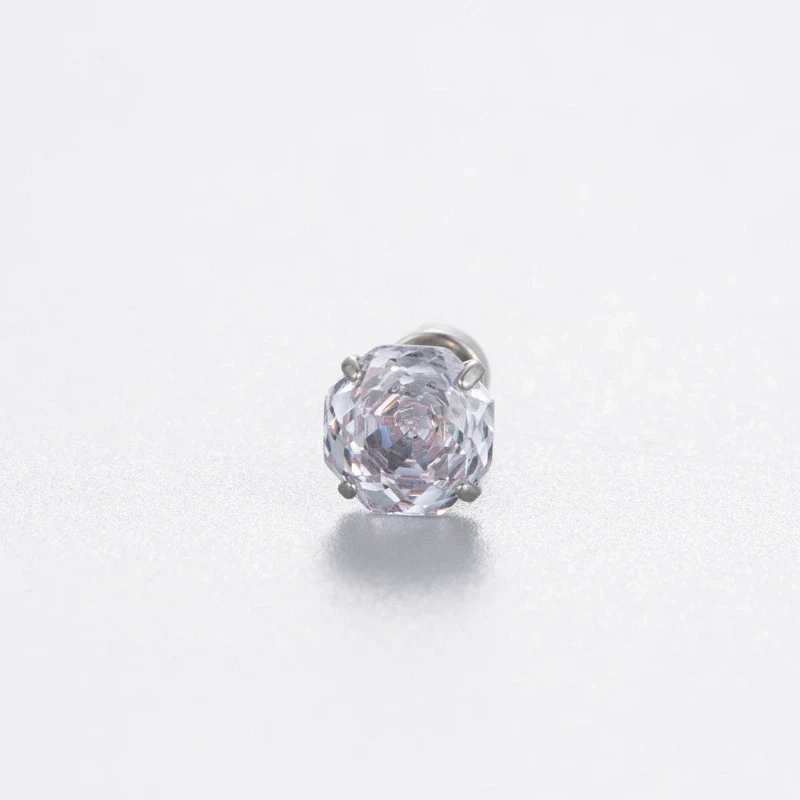 Women's Geometric Metal Zircon Earrings With Titanium Steel Screws And Rosecut Treatment - Image 13
