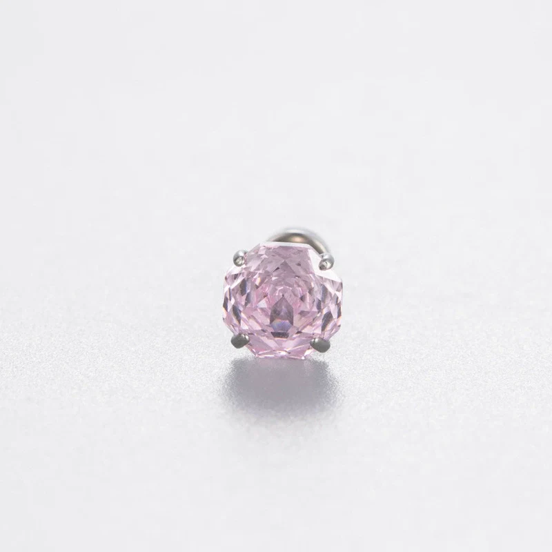 Women's Geometric Metal Zircon Earrings With Titanium Steel Screws And Rosecut Treatment - Image 3