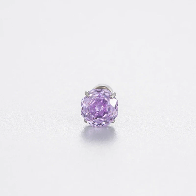 Women's Geometric Metal Zircon Earrings With Titanium Steel Screws And Rosecut Treatment - Image 8