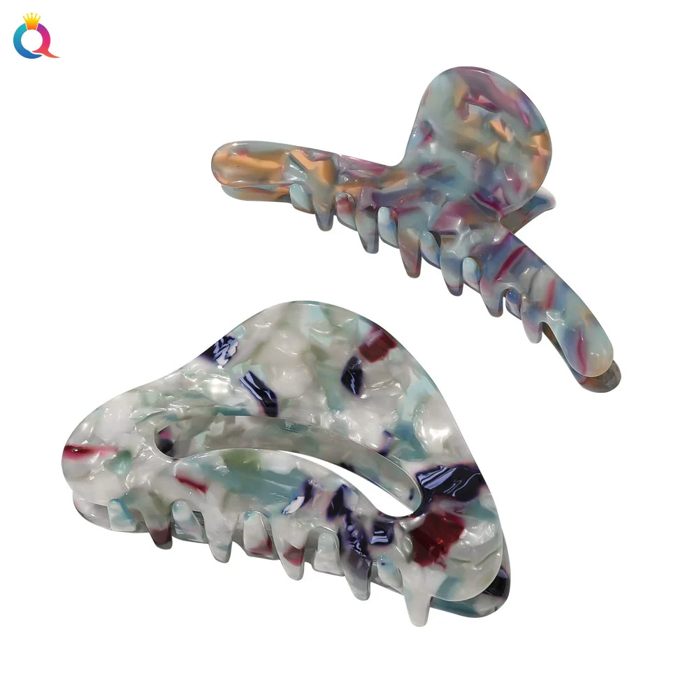 Women's Handmade Acetic Acid Semicircle Hair Grabber - Image 4