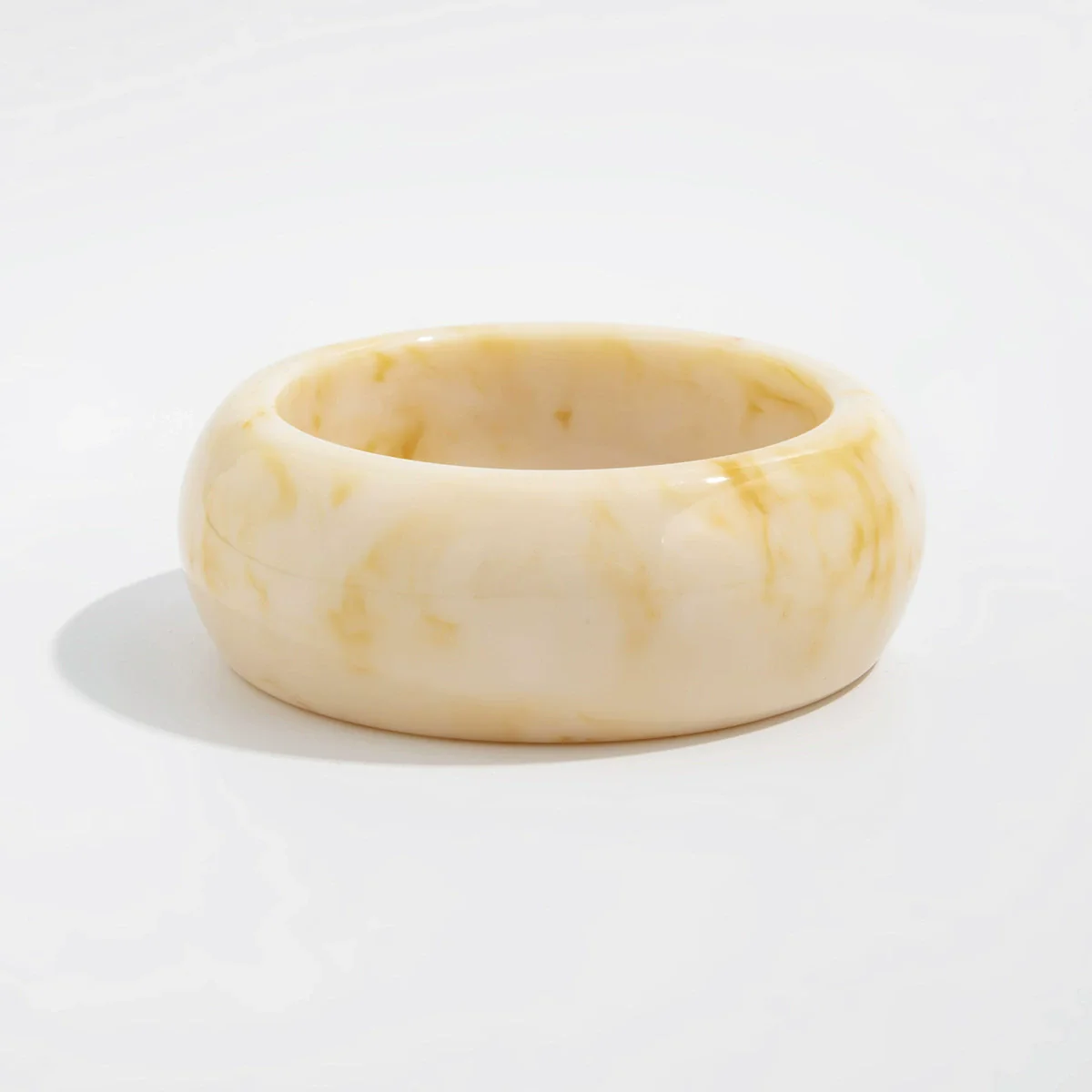 Women's Handmade Asymmetrical Smudged Resin Bracelet - Image 11
