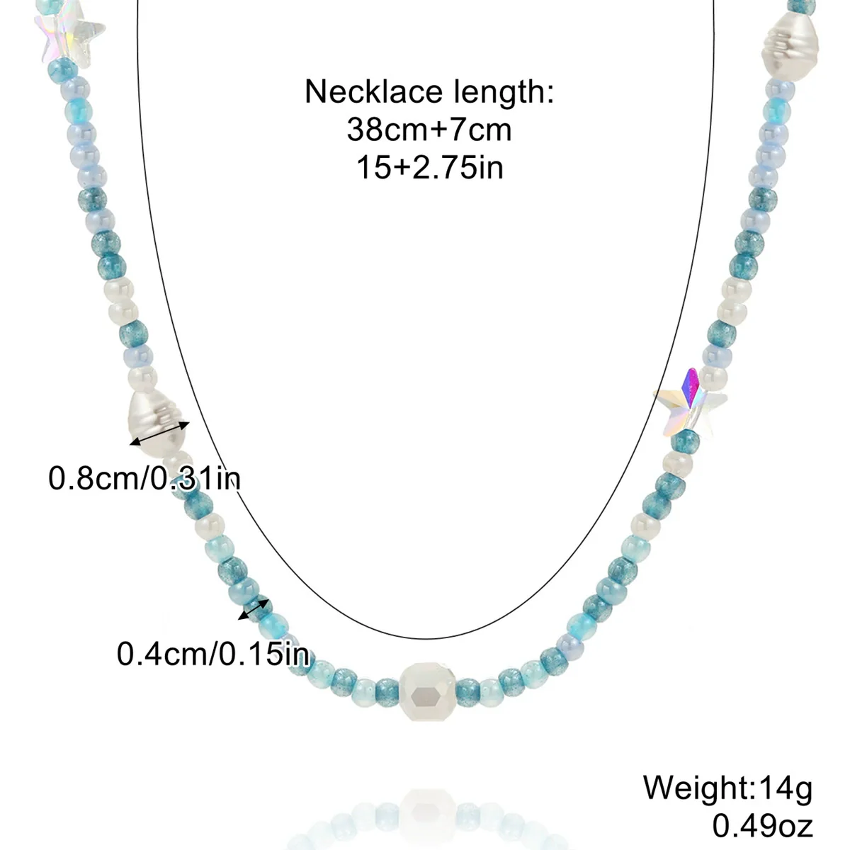Women's Handmade Beaded Necklace With Artificial Crystal And Alloy Geometric Insects Star Pattern Electroplated - Image 7