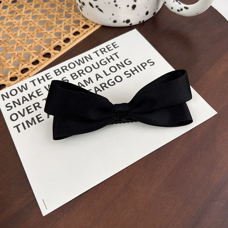 Women's Handmade Cloth Bow Three Dimensional Duckbill Hairpin - Image 6