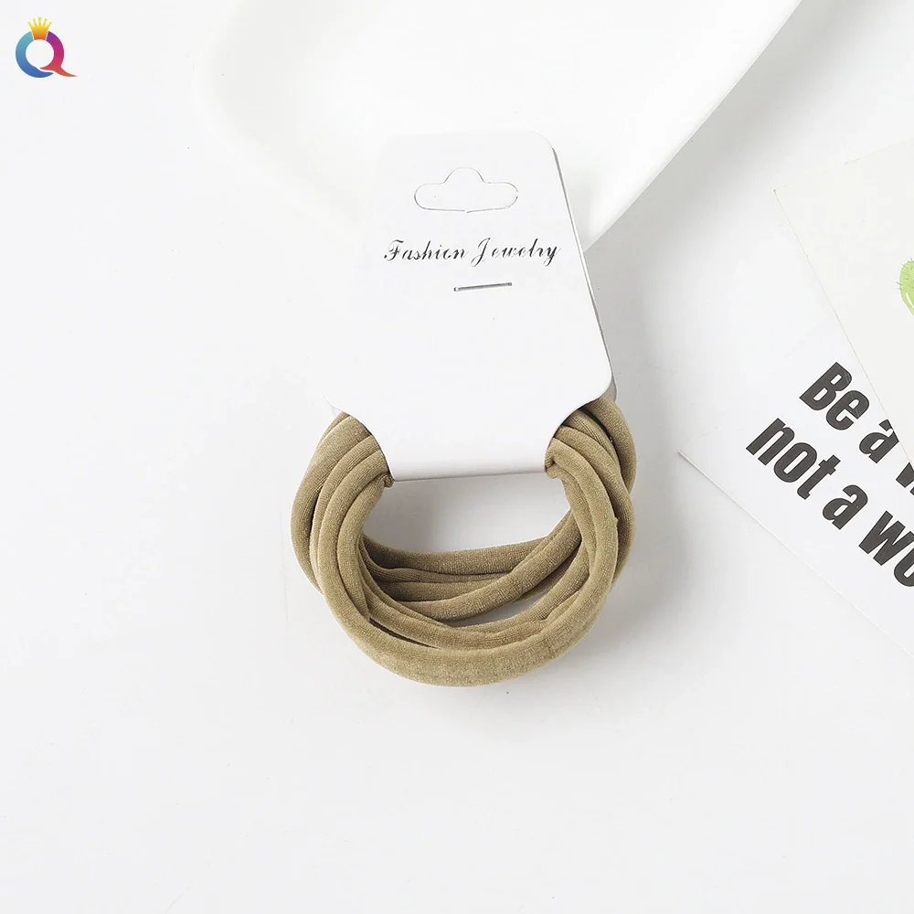 Women's Handmade Fabric High Elastic Seamless Hair Ring - Image 10