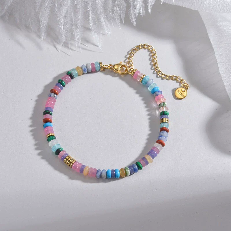Women's Handmade Geometric Beaded Pearl Stainless Steel Bracelet - Image 10