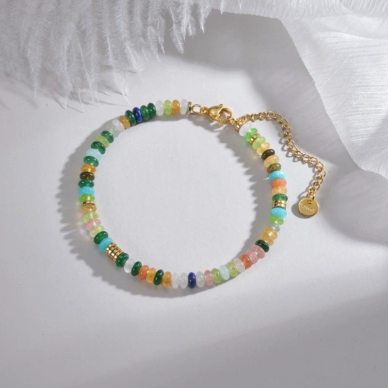 Women's Handmade Geometric Beaded Pearl Stainless Steel Bracelet - Image 11
