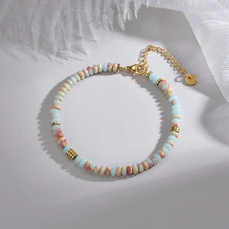 Women's Handmade Geometric Beaded Pearl Stainless Steel Bracelet - Image 12