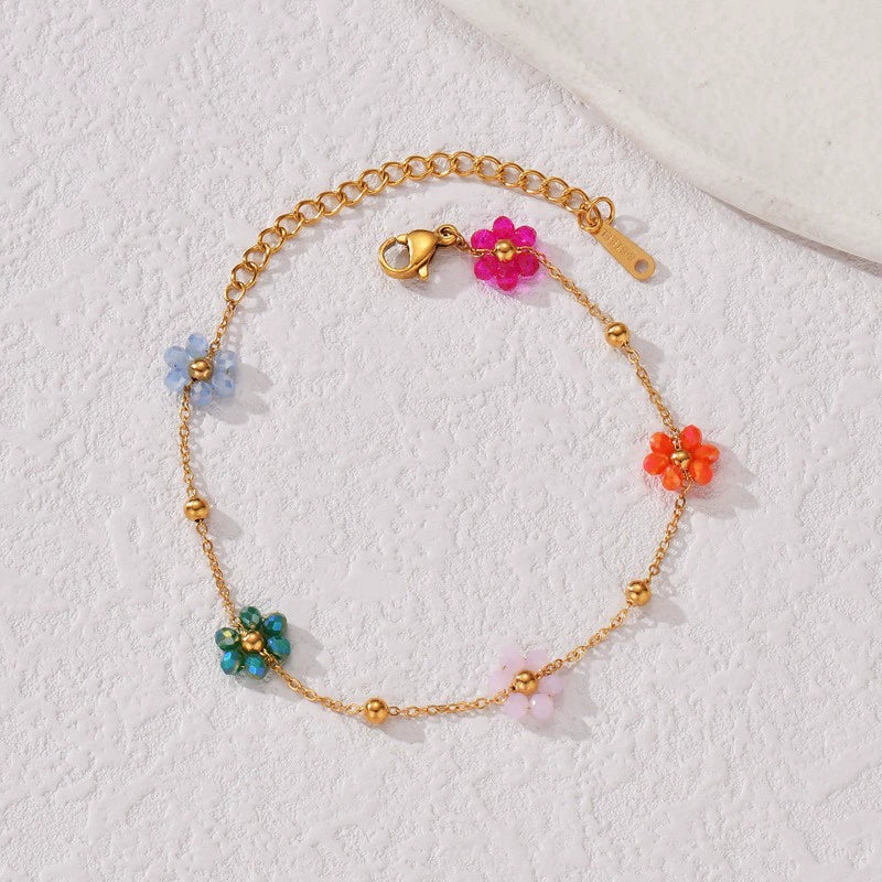 Women's Handmade Geometric Beaded Pearl Stainless Steel Bracelet - Image 13